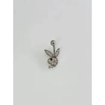 Tavşan Detaylı Göbek Piercing - Pg0114