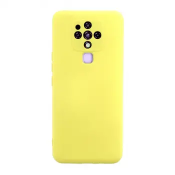 Tecno Camon 16 Kılıf Nano İçi Kadife Silikon - Sarı