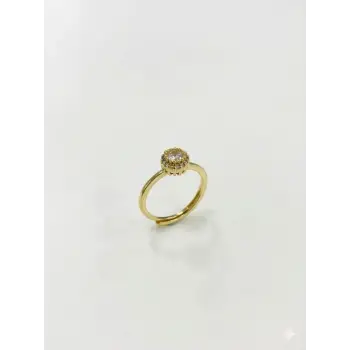 Ayarlanabilir   Zirkon Taşlı Pirinç Bijuteri Yüzük - Yz0203