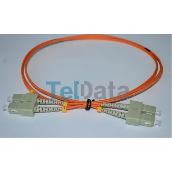 TELDATA TLD-SCOM22 SC-UPC-SC-UPC MM DX OM2 2 METRE FIBER OPTIK PATCHCORD (KDO)