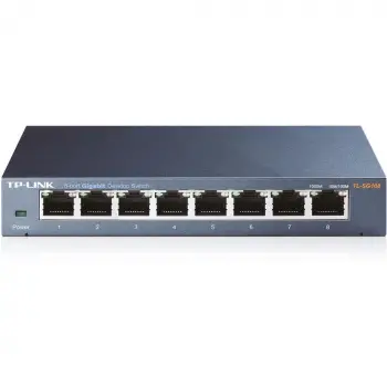 Tp-Link TL-SG108 8 Port 10-100-1000 Mbps Switch Çelik Kasa (KDO)