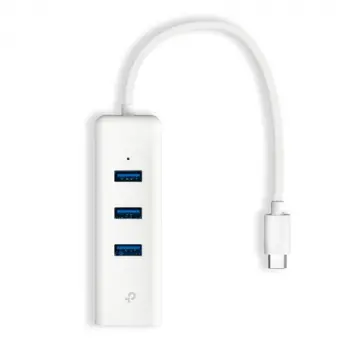 Tp-Link UE330C 10-100-1000 Mbps 3.0 Type C Ethernet Çevirici + 3 Port USB Çoğaltıcı (KDO)
