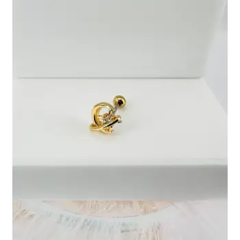 Zirkon Taşlı Uç Kısmı : Pirinç Kıkırdak Bar Uzunluğu : 6 Mm / Bar Kalınlığı 0.8 Mm / Top Boyu 3 Mm - Pt0032-1