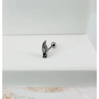 Rodyum Zirkon Taşlı Uç Kısmı : Pirinç Kıkırdak Bar Uzunluğu : 6 Mm / Bar Kalınlığı 0.8 Mm / Top Boyu 3 Mm - Pt0021