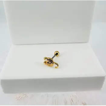 Zirkon Taşlı Uç Kısmı : Pirinç Kıkırdak Bar Uzunluğu : 6 Mm / Bar Kalınlığı 0.8 Mm / Top Boyu 3 Mm - Pt0011-1