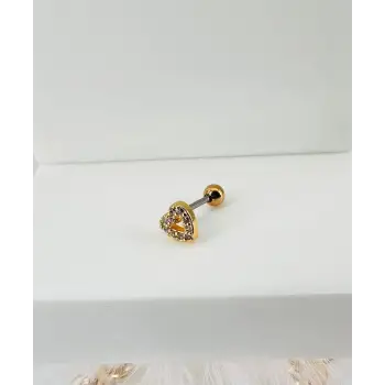 Zirkon Taşlı Uç Kısmı : Pirinç Kıkırdak Bar Uzunluğu : 6 Mm / Bar Kalınlığı 0.8 Mm / Top Boyu 3 Mm - Pt0007-1