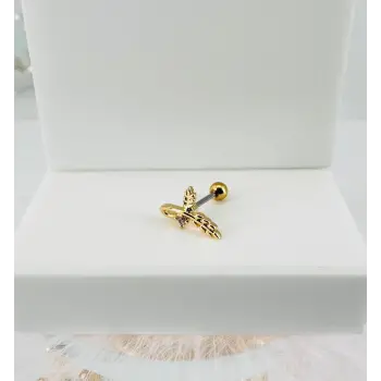 Zirkon Taşlı Uç Kısmı : Pirinç Kıkırdak Bar Uzunluğu : 6 Mm / Bar Kalınlığı 0.8 Mm / Top Boyu 3 Mm - Pt0036-1