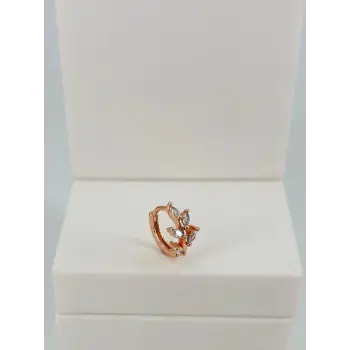 Rose Zirkon Taşlı Uç Kısmı : Pirinç Kıkırdak Bar Uzunluğu : 6 Mm / Bar Kalınlığı 0.8 Mm / Top Boyu 3 Mm / Çap 10 Mm - Pt0075-2
