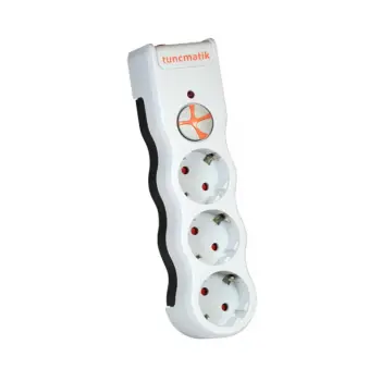 Tunçmatik TSK19009 3li Enerji Koruma Powersurge Beyaz 1050 JOULE (KDO)