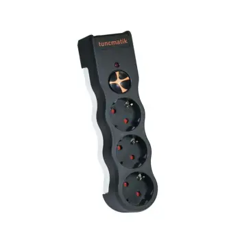 Tunçmatik TSK19010 3li Enerji Koruma Powersurge Siyah 1050 JOULE (KDO)