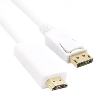 Vcom CG605L-3.0 Beyaz 3.0MT Display Port Erkek To Hdmi Erkek Kablo (KDO)