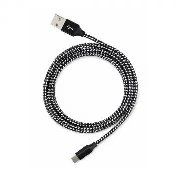 Vcom CU250 Type-C to USB 3m 15W (5V-3A) Örgülü Şarj Kablosu