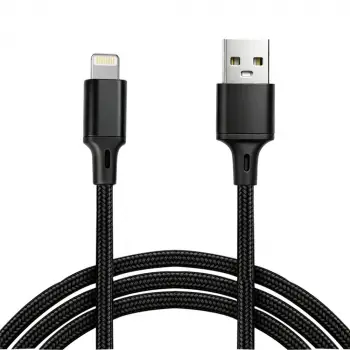 Vcom CU253 Lightning to USB 3m 10W (5V-2A) Örgülü Şarj Kablosu (KDO)