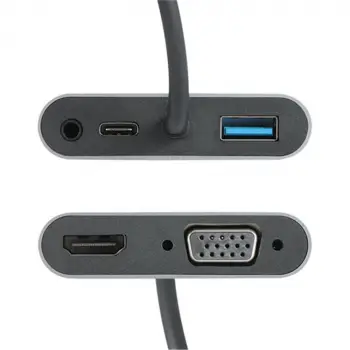 Vcom CU4511 Type-C To Hdmi+Vga+Usb 3+3.5mm Aux+ Type-C Çevirici (KDO)