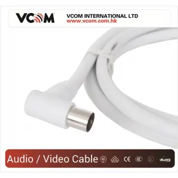 Vcom CV601R 5mt Analog Beyaz Tv Kablosu (KDO)