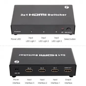 Vcom DD433 3-1 Port 1.4V 3D Metal Hdmi Switch (KDO)