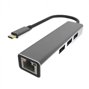 Vcom DH311A Type-C To USB3.0-3+RJ45 Çoklayıcı (KDO)