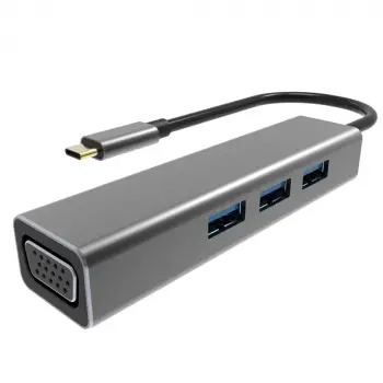 Vcom DH319 Type-C To Usb 3.0-3 Vga Çevirici (KDO)