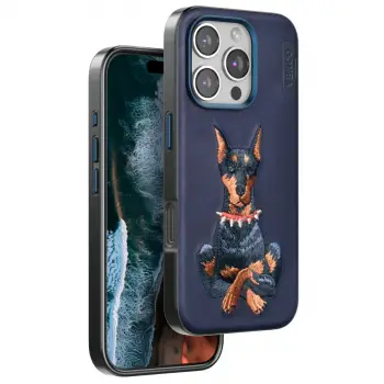 Venco İphone 16 Pro Perma Desenli Kapak - Lacivert