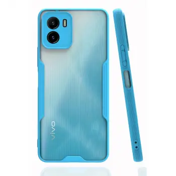 Vivo Y15s Kılıf Platin Silikon - Mavi
