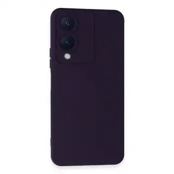 Vivo Y17s Kılıf Nano İçi Kadife Silikon - Mor