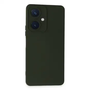 Vivo Y27 Kılıf Nano İçi Kadife Silikon - Koyu Yeşil