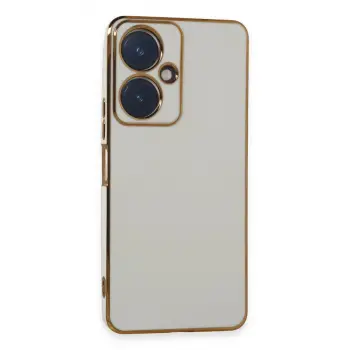 Vivo Y27 Kılıf Volet Silikon - Beyaz