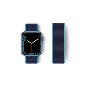Watch 38mm Hasırlı Cırtcırtlı Kordon - Mavi-lacivert