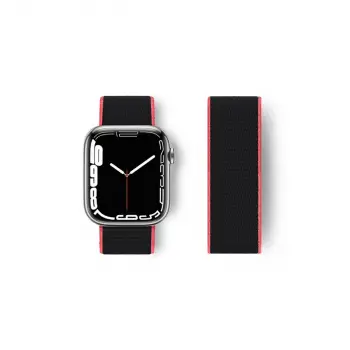 Watch 38mm Hasırlı Cırtcırtlı Kordon - Pembe-siyah