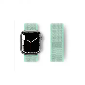 Watch 38mm Hasırlı Cırtcırtlı Kordon - Turkuaz
