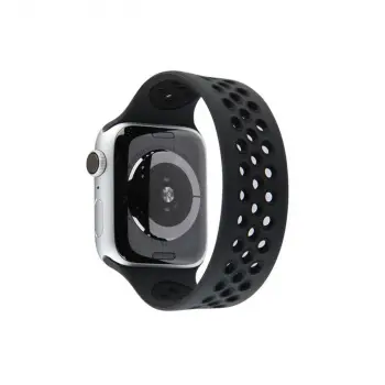 Watch 42mm Ayarlı Delikli Silikon Kordon - Siyah-siyah