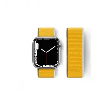 Watch 42mm Hasırlı Cırtcırtlı Kordon - Sarı