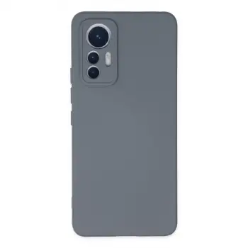 Xiaomi Mi 12 Lite Kılıf Nano İçi Kadife Silikon - Gri