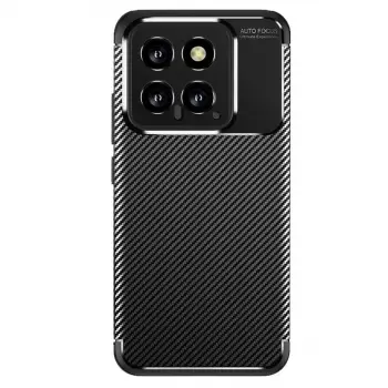 Xiaomi Mi 14t Kılıf Auto Focus Karbon Kapak - Siyah