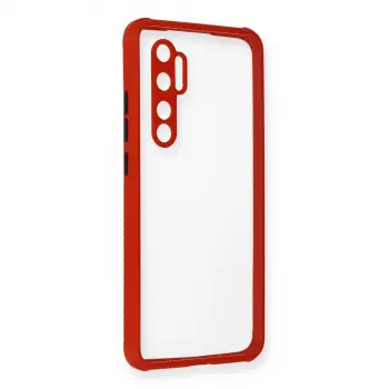 Xiaomi Mi Note 10 Lite Kılıf Miami Şeffaf Silikon - Kırmızı