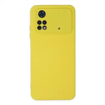 Xiaomi Poco M4 Pro 4g Kılıf Nano İçi Kadife Silikon - Sarı