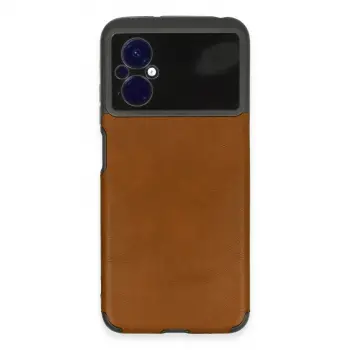 Xiaomi Poco M5 Kılıf Loop Deri Silikon - Kahverengi
