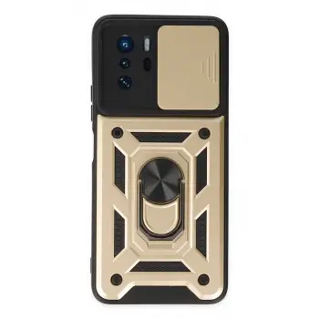 Xiaomi Poco X3 Gt Kılıf Pars Lens Yüzüklü Silikon - Gold