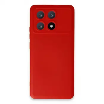 Xiaomi Poco X6 Pro Kılıf Nano İçi Kadife Silikon - Kırmızı