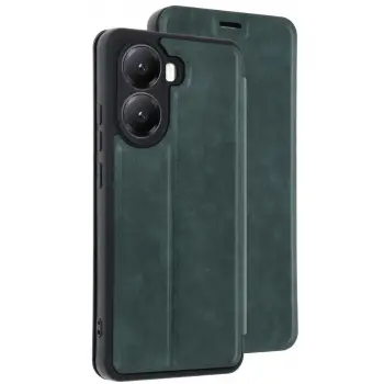 Xiaomi Poco X7 Pro Kılıf Flip Cover - Koyu Yeşil