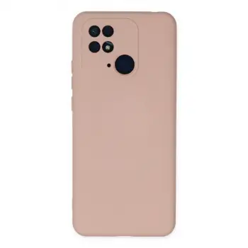 Xiaomi Redmi 10c Kılıf Nano İçi Kadife Silikon - Pudra
