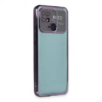 Xiaomi Redmi 10c Kılıf Razer Lensli Silikon - Mor