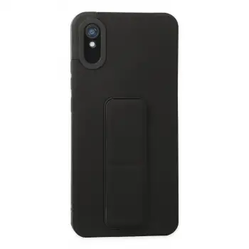 Xiaomi Redmi 9a Kılıf Mega Standlı Silikon - Siyah
