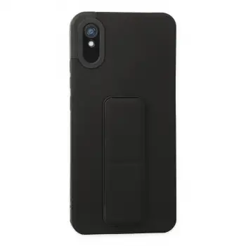 Xiaomi Redmi 9a Kılıf Mega Standlı Silikon - Siyah
