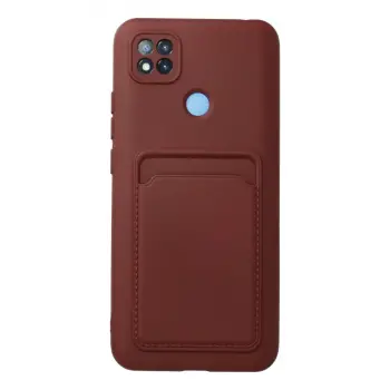 Xiaomi Redmi 9c Kılıf Kelvin Kartvizitli Silikon - Bordo