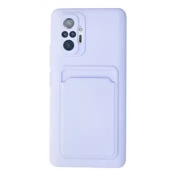 Xiaomi Redmi Note 10 Pro Kılıf Kelvin Kartvizitli Silikon - Lila