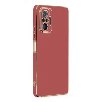 Xiaomi Redmi Note 10 Pro Kılıf Volet Silikon - Kırmızı