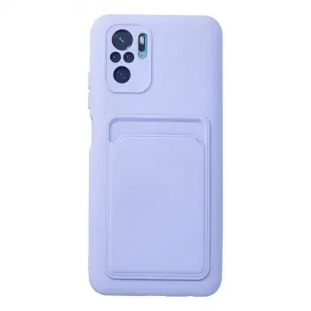 Xiaomi Redmi Note 10s Kılıf Kelvin Kartvizitli Silikon - Lila