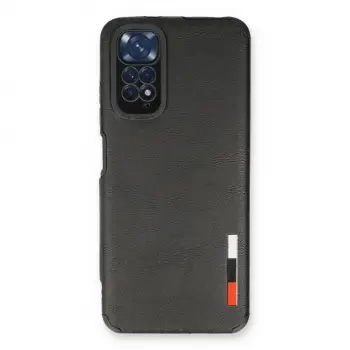 Xiaomi Redmi Note 11 Kılıf Loop Deri Silikon - Siyah