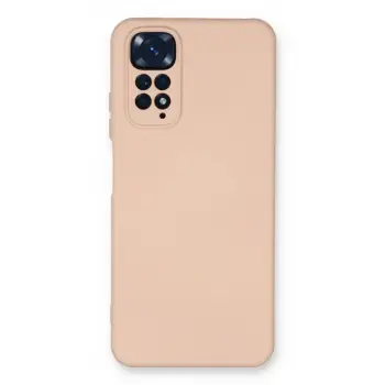 Xiaomi Redmi Note 11 Kılıf Nano İçi Kadife Silikon - Pudra